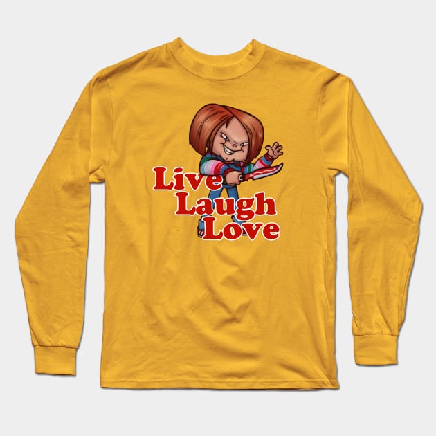 Chucky - Live Laugh Love Long Sleeve T-Shirt by davor